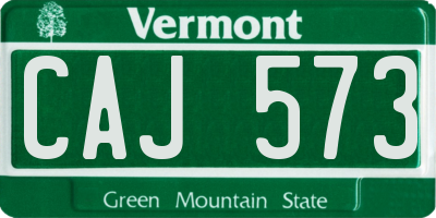 VT license plate CAJ573