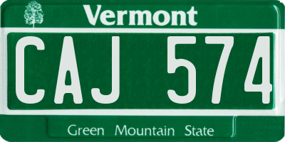 VT license plate CAJ574