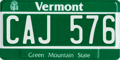 VT license plate CAJ576