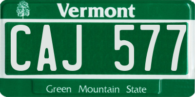 VT license plate CAJ577