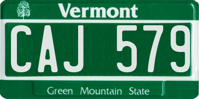 VT license plate CAJ579