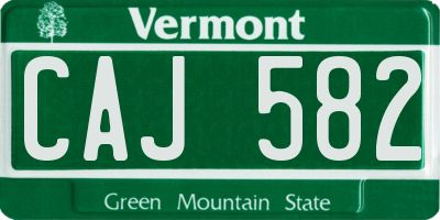 VT license plate CAJ582