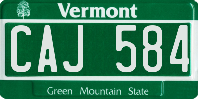 VT license plate CAJ584