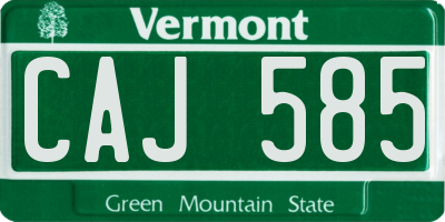 VT license plate CAJ585