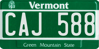 VT license plate CAJ588