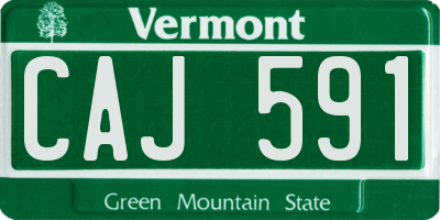 VT license plate CAJ591