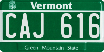 VT license plate CAJ616