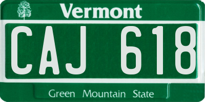 VT license plate CAJ618