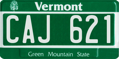 VT license plate CAJ621