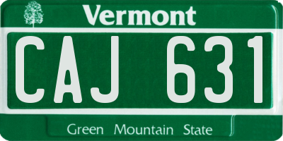 VT license plate CAJ631