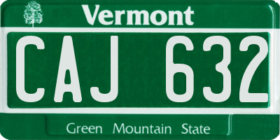VT license plate CAJ632
