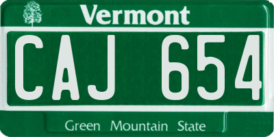 VT license plate CAJ654