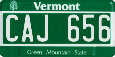 VT license plate CAJ656