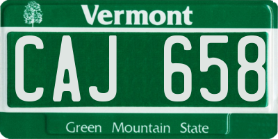 VT license plate CAJ658