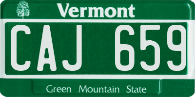 VT license plate CAJ659
