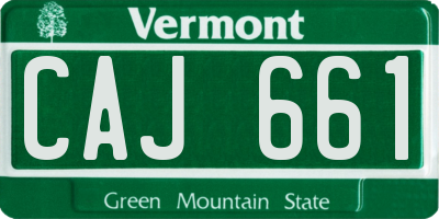 VT license plate CAJ661