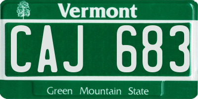 VT license plate CAJ683