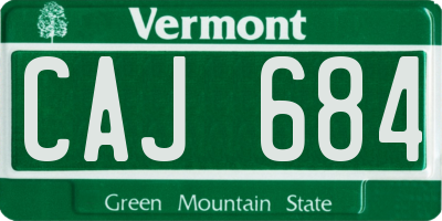 VT license plate CAJ684