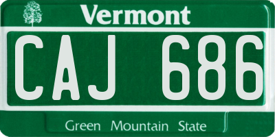 VT license plate CAJ686