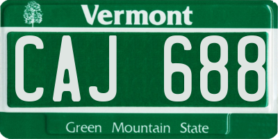VT license plate CAJ688