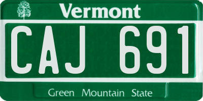 VT license plate CAJ691
