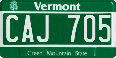 VT license plate CAJ705