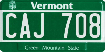 VT license plate CAJ708