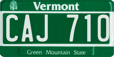 VT license plate CAJ710