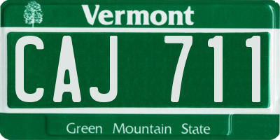 VT license plate CAJ711