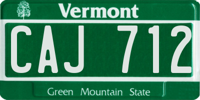 VT license plate CAJ712
