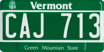 VT license plate CAJ713
