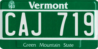 VT license plate CAJ719