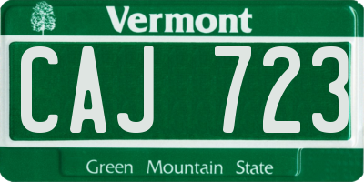 VT license plate CAJ723
