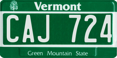 VT license plate CAJ724
