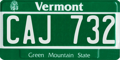 VT license plate CAJ732