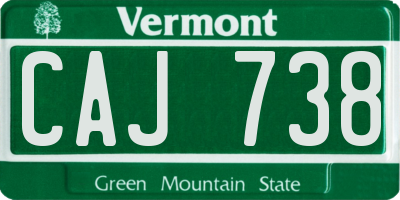 VT license plate CAJ738