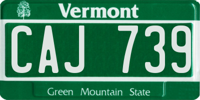 VT license plate CAJ739