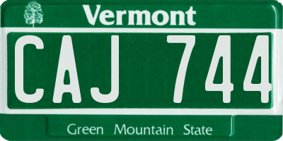 VT license plate CAJ744