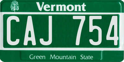 VT license plate CAJ754
