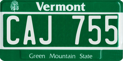 VT license plate CAJ755