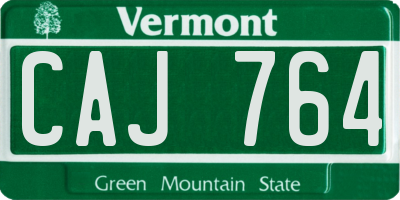 VT license plate CAJ764