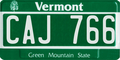 VT license plate CAJ766