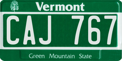 VT license plate CAJ767