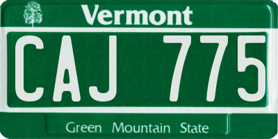 VT license plate CAJ775