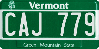 VT license plate CAJ779