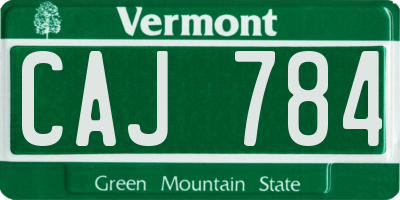 VT license plate CAJ784