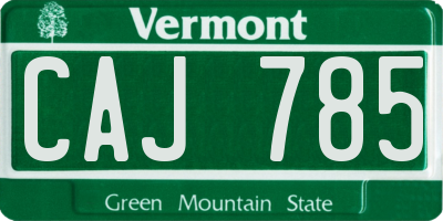 VT license plate CAJ785
