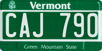VT license plate CAJ790