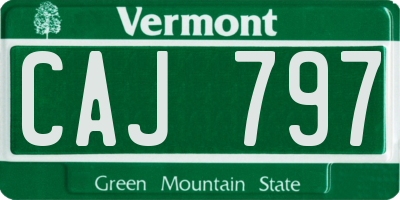 VT license plate CAJ797