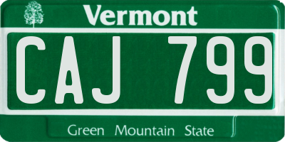 VT license plate CAJ799